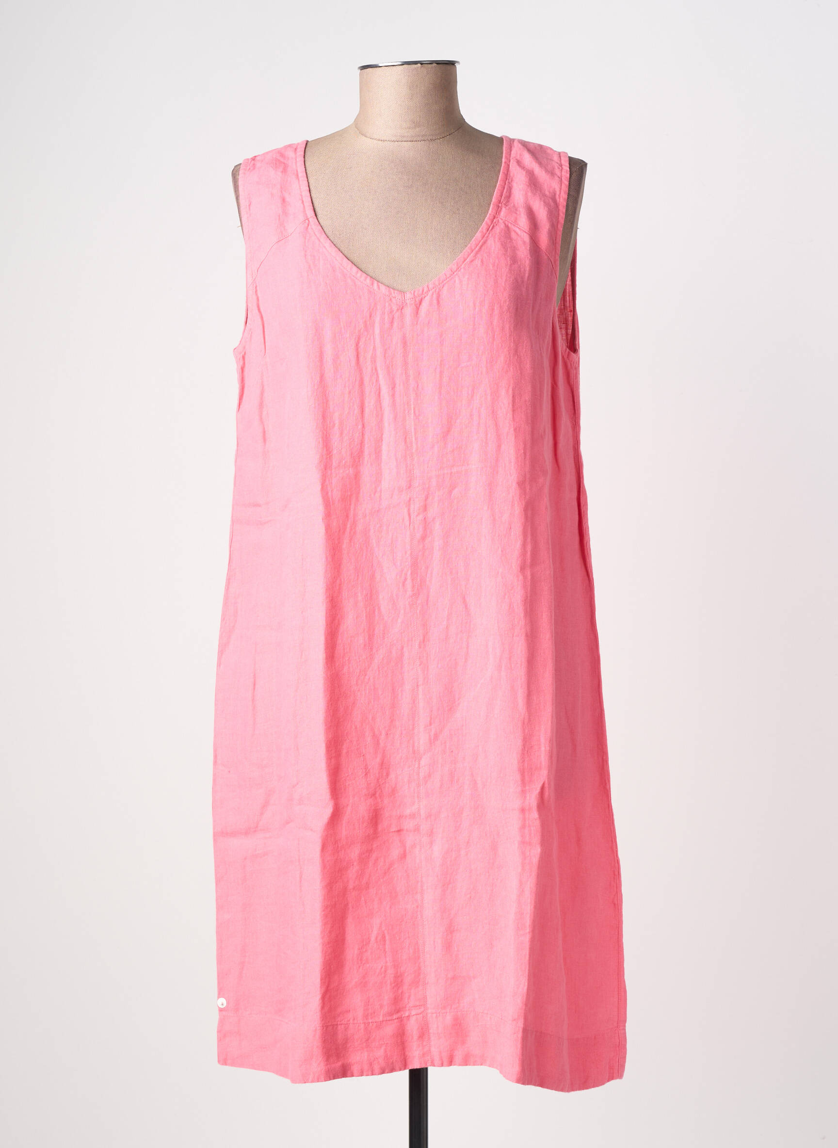 Robe mi-longue sans manche sans manche rose SAINT JAMES femme