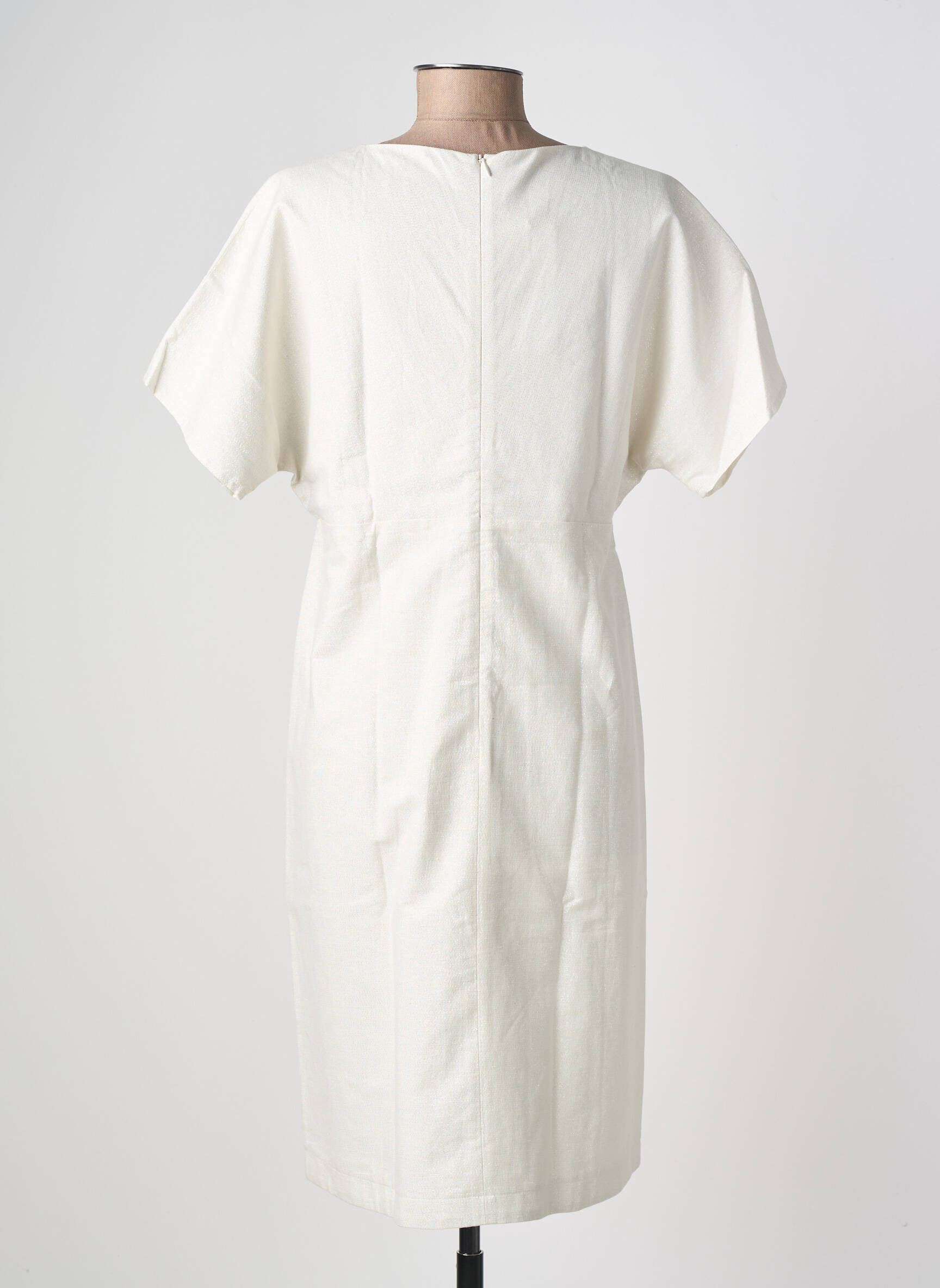 Robe mi-longue manches courtes manches courtes beige SAINT JAMES femme