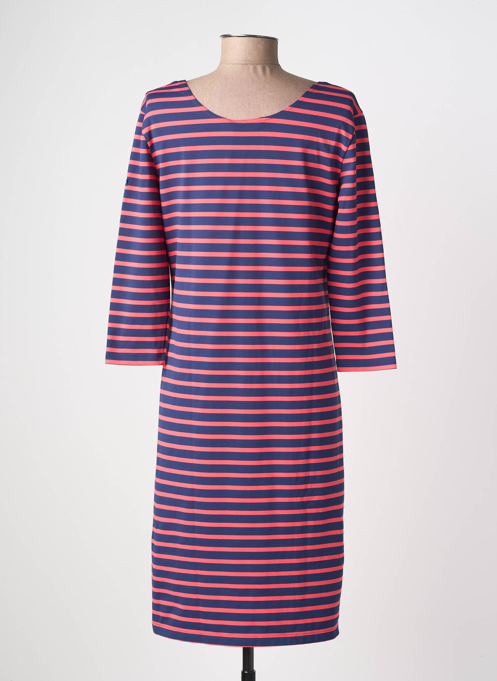 Robe mi-longue manches 3/4 manches 3/4 rose SAINT JAMES femme