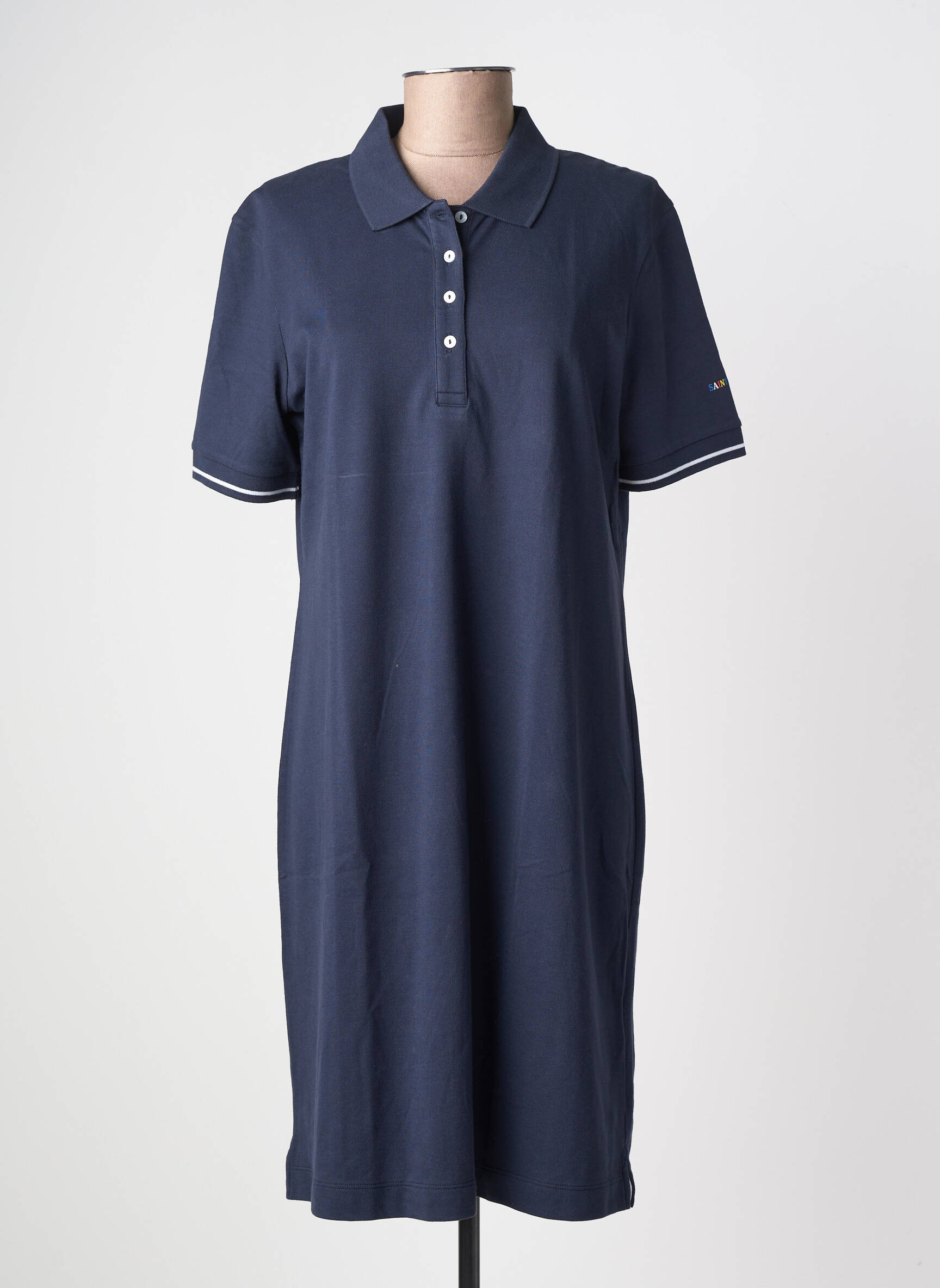 Robe mi-longue sans manche sans manche bleu SAINT JAMES femme