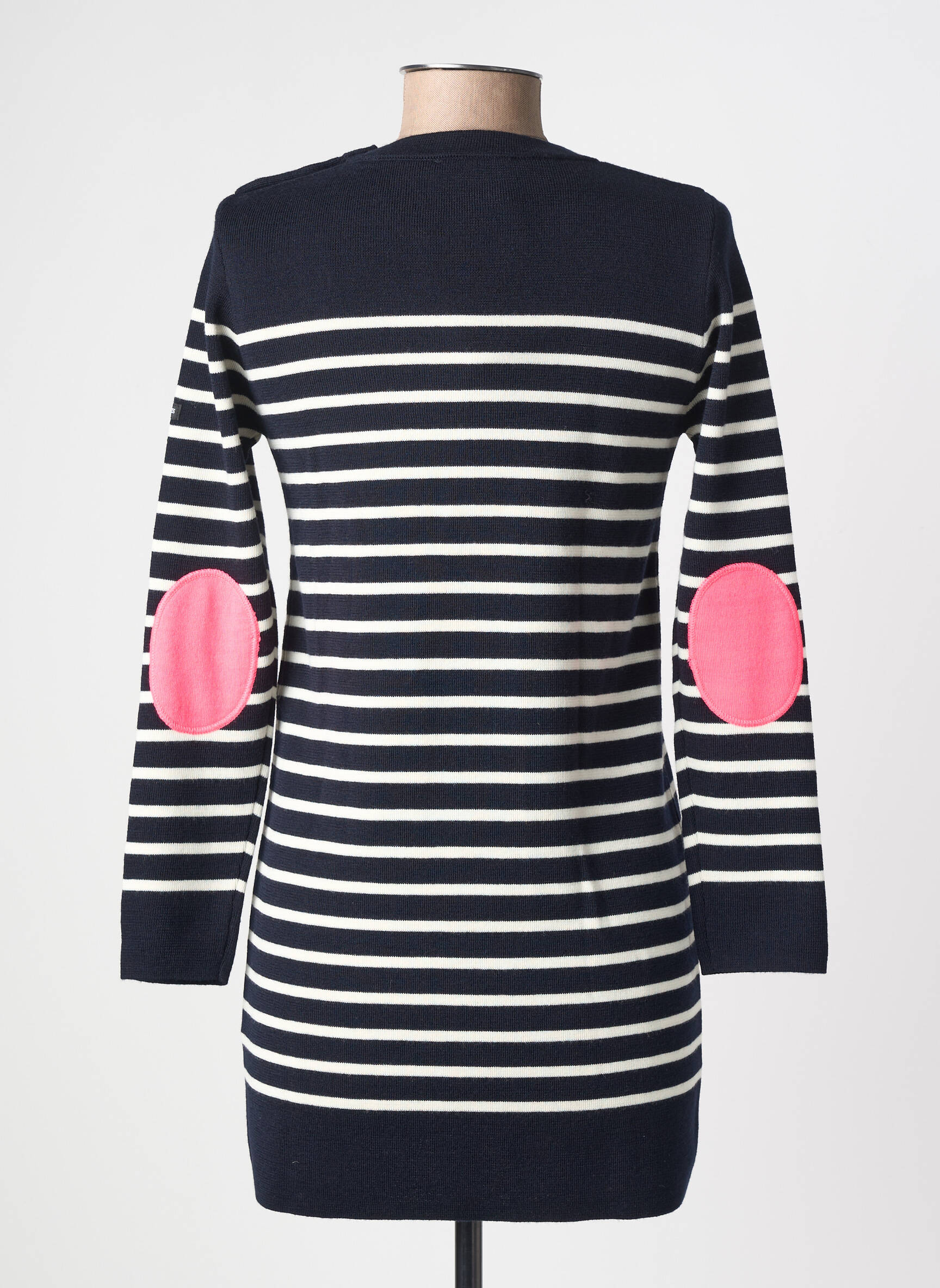 Robe pull maille fine manches longues bleu SAINT JAMES fille