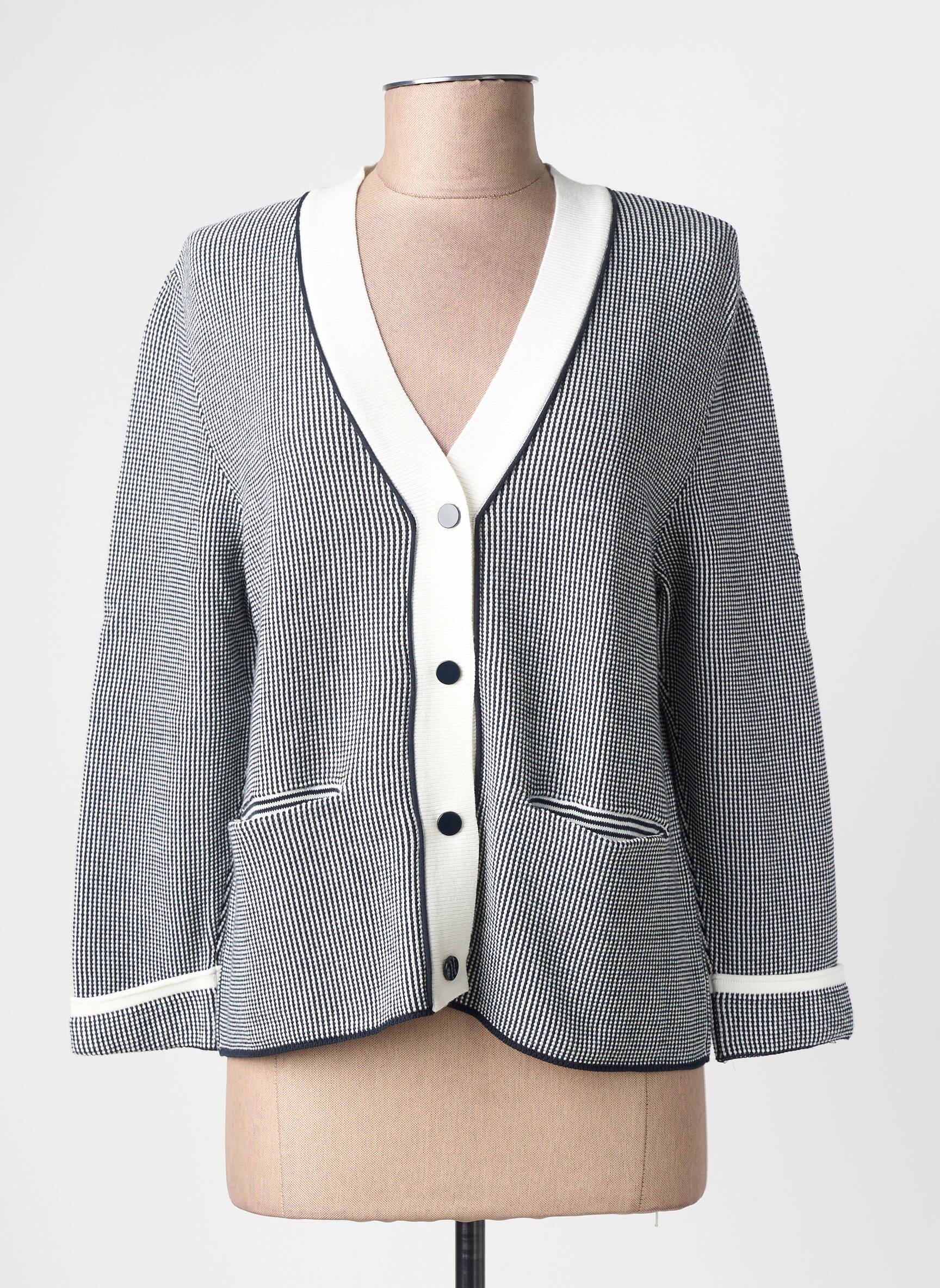 Gilet manches longues manches 3/4 bleu SAINT JAMES femme