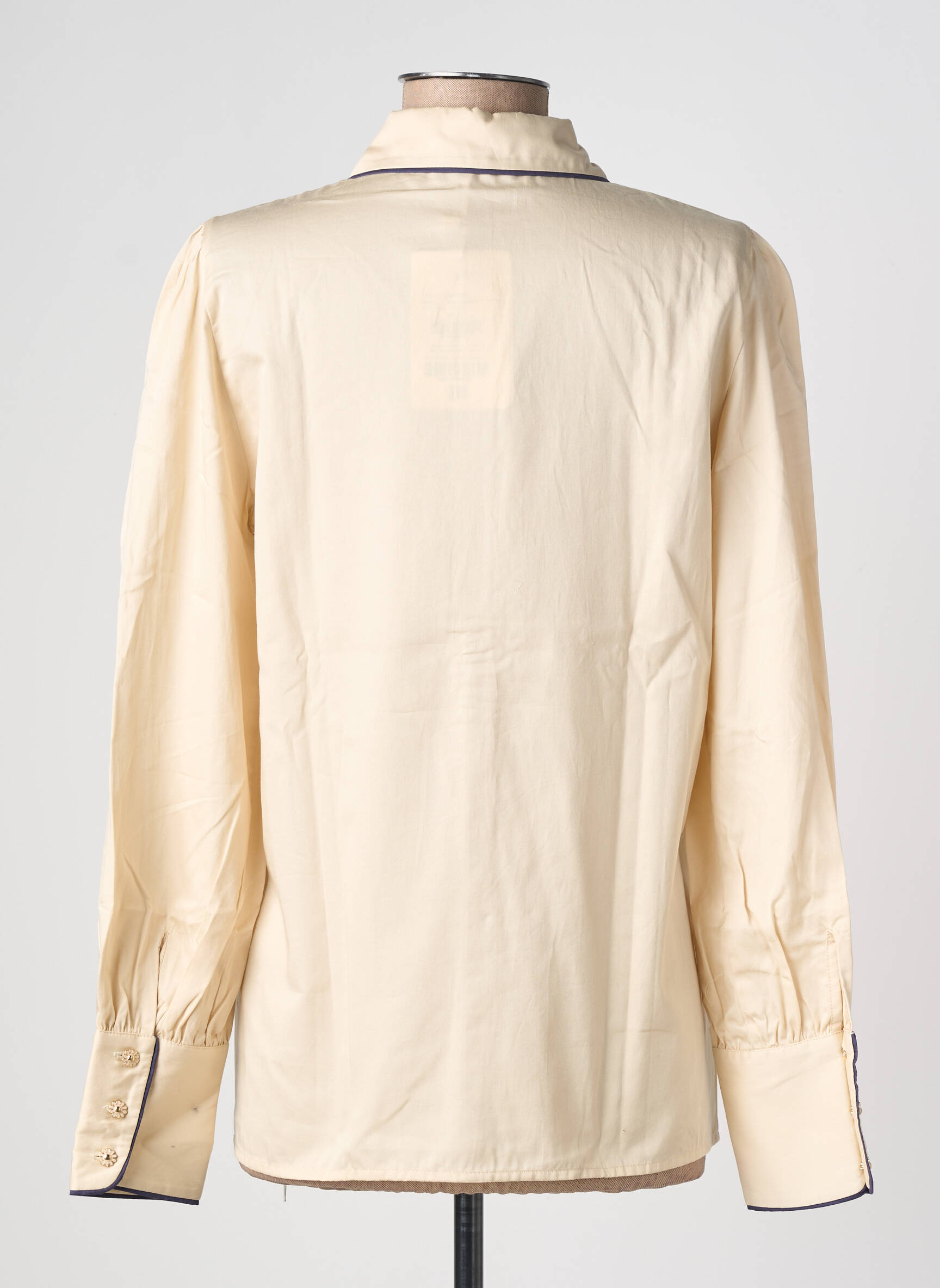 Chemisier coupe cintrée manches longues beige SAINT JAMES femme