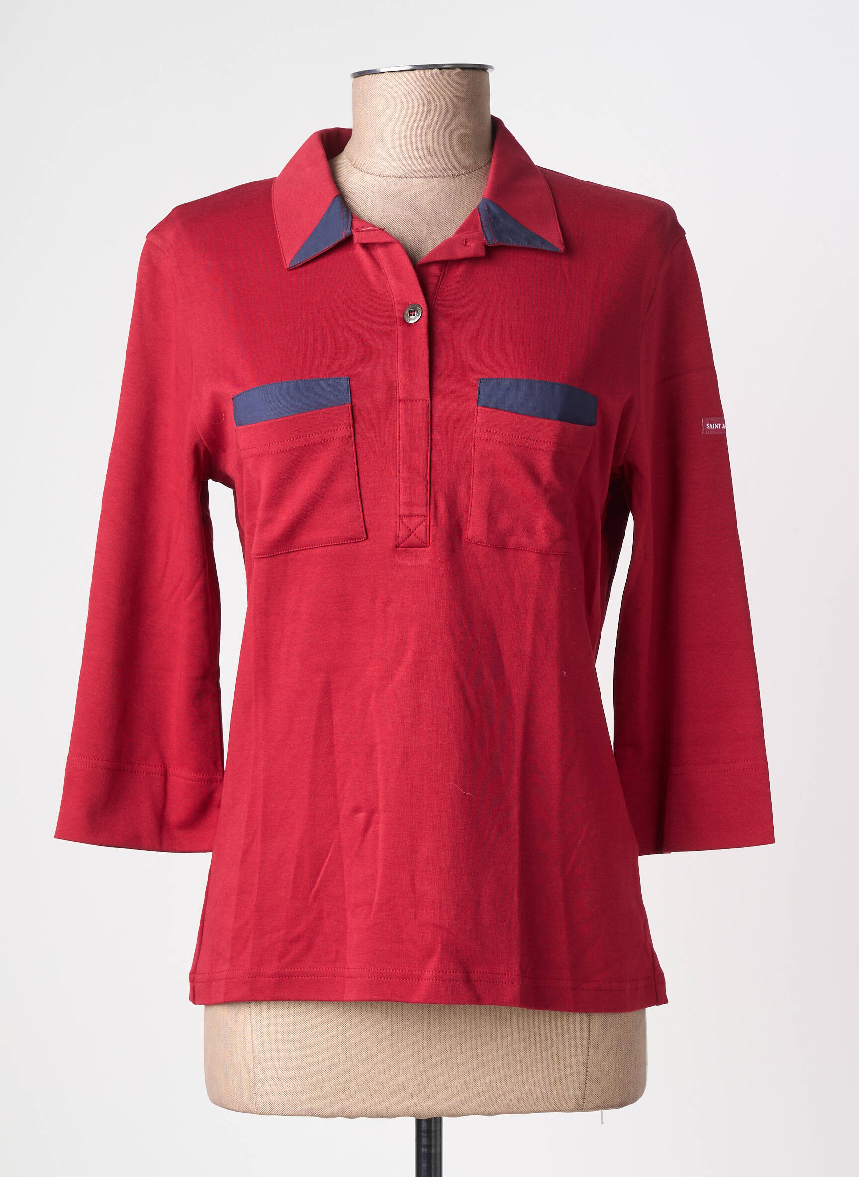 Polo manches 3/4 manches 3/4 rouge SAINT JAMES femme