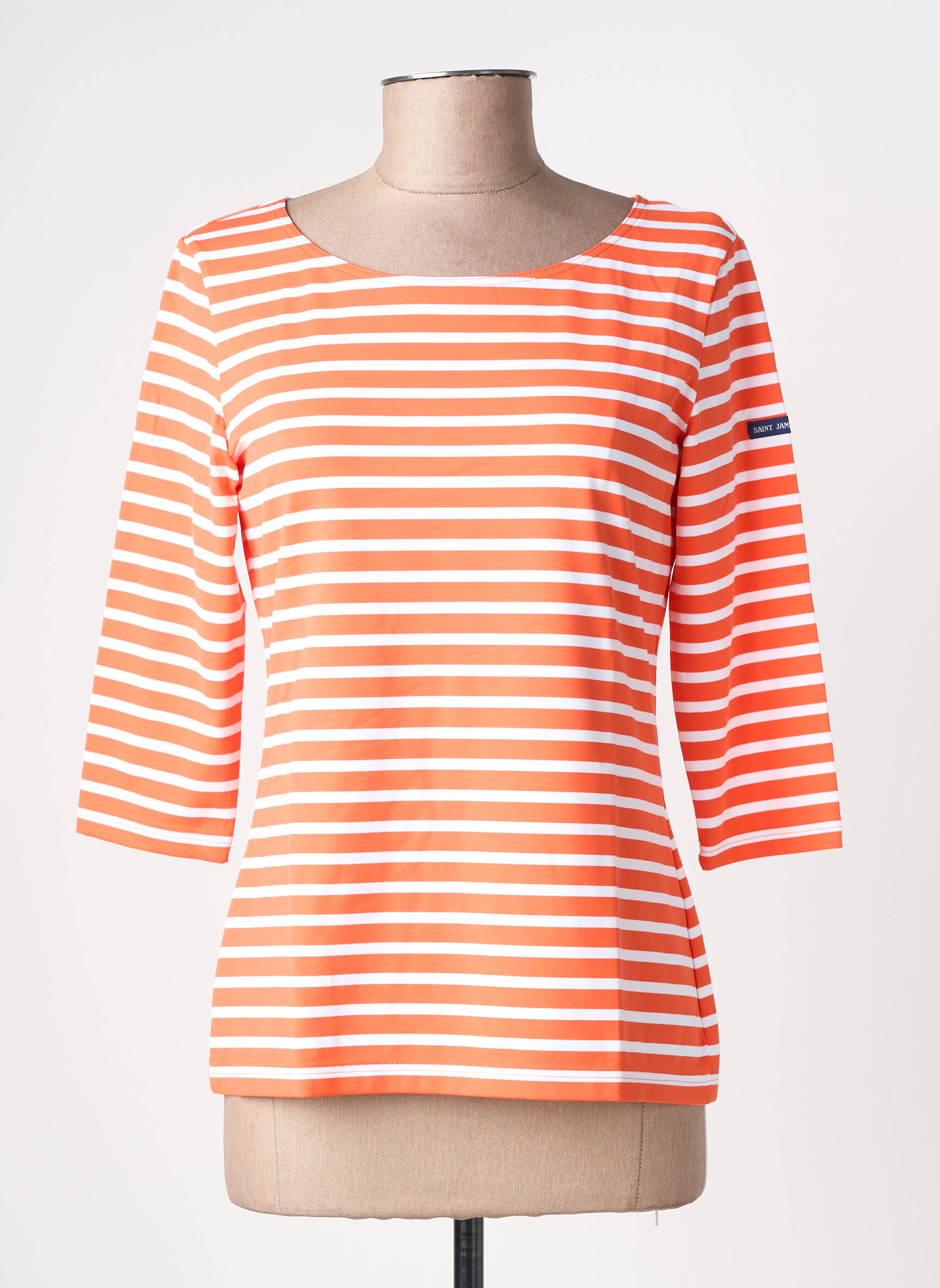 T-shirt manches 3/4 manches 3/4 orange SAINT JAMES femme