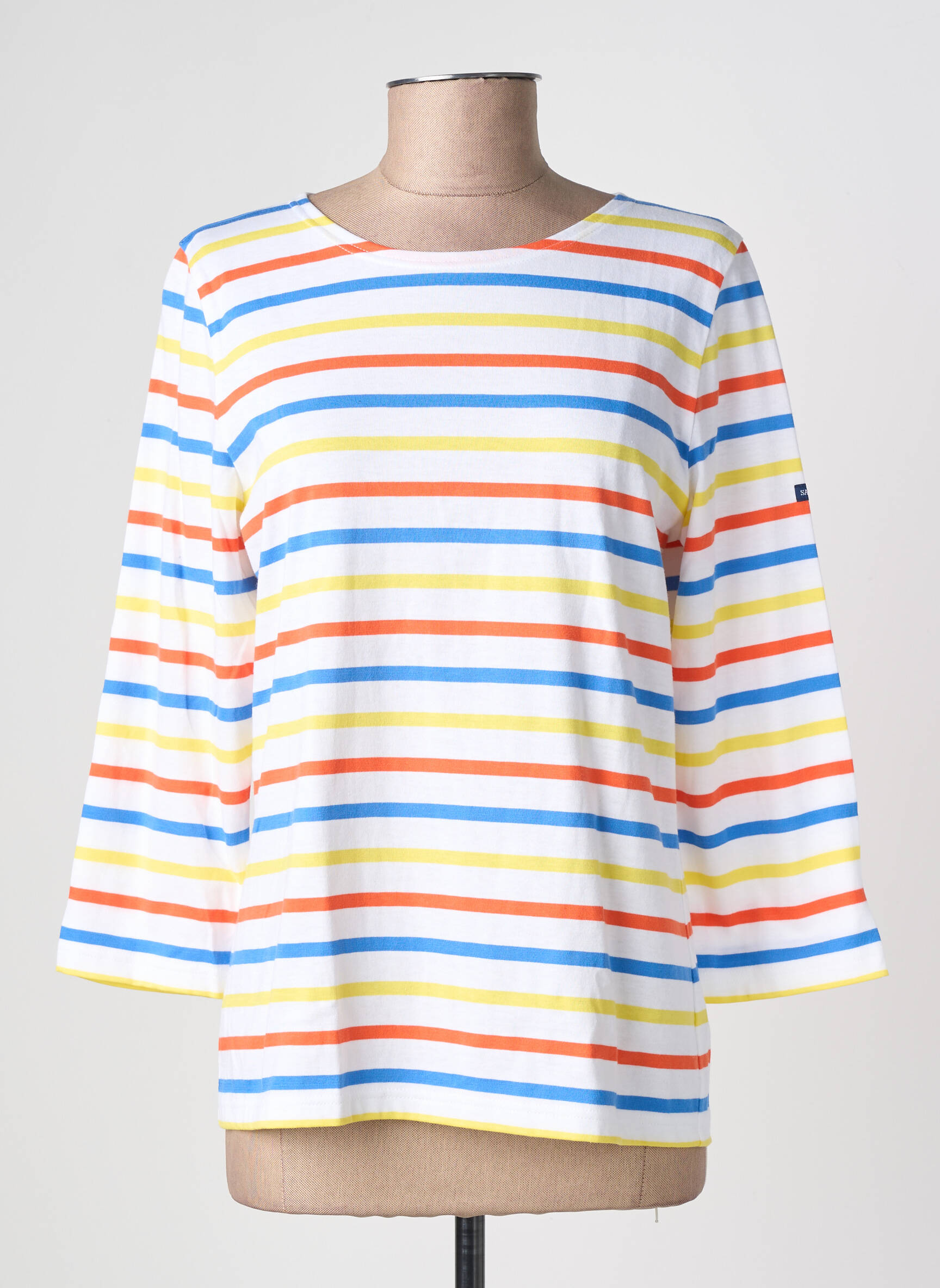 T-shirt manches 3/4 manches 3/4 blanc SAINT JAMES femme