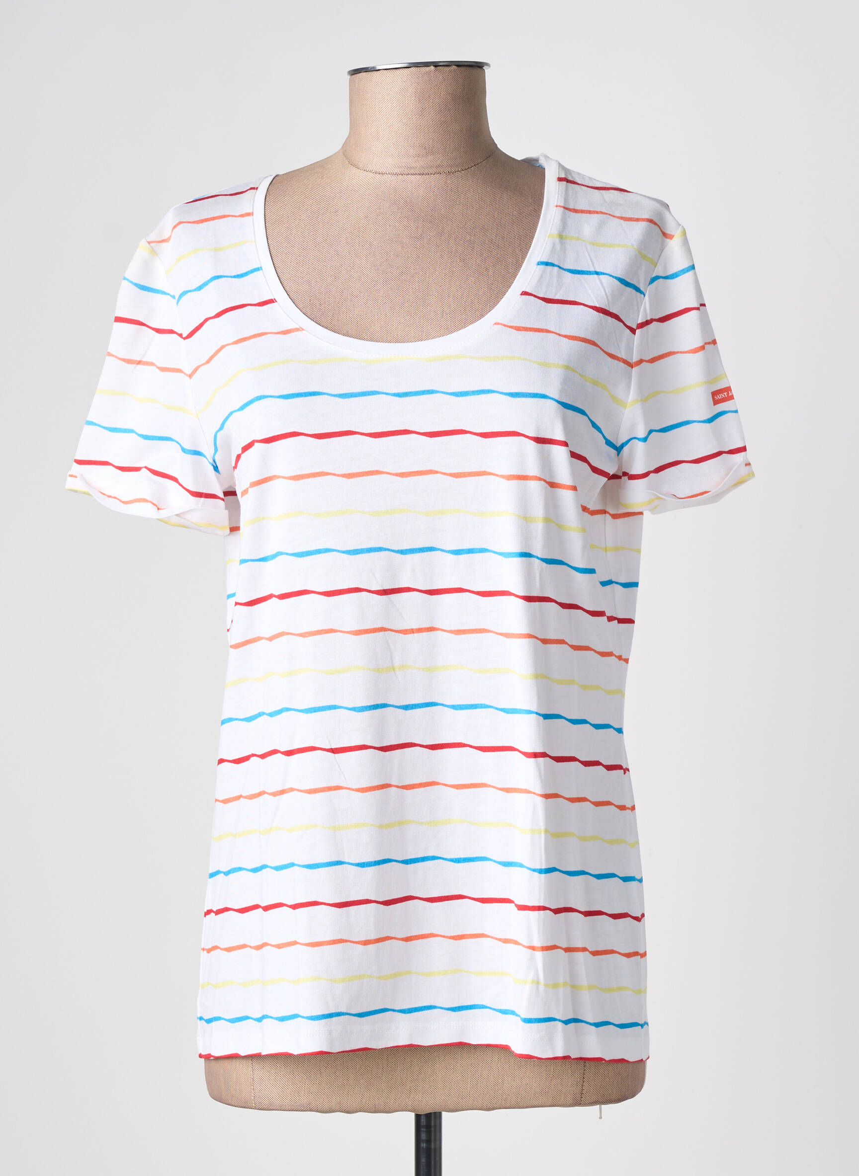 T-shirt stretch manches courtes blanc SAINT JAMES femme