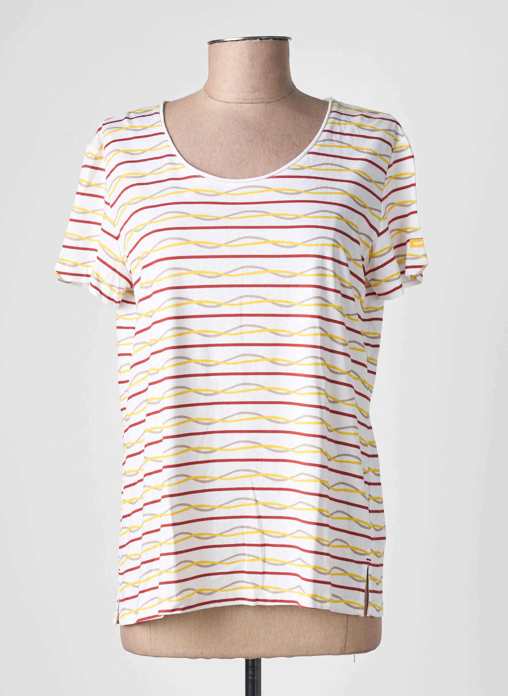 T-shirt stretch manches courtes jaune SAINT JAMES femme