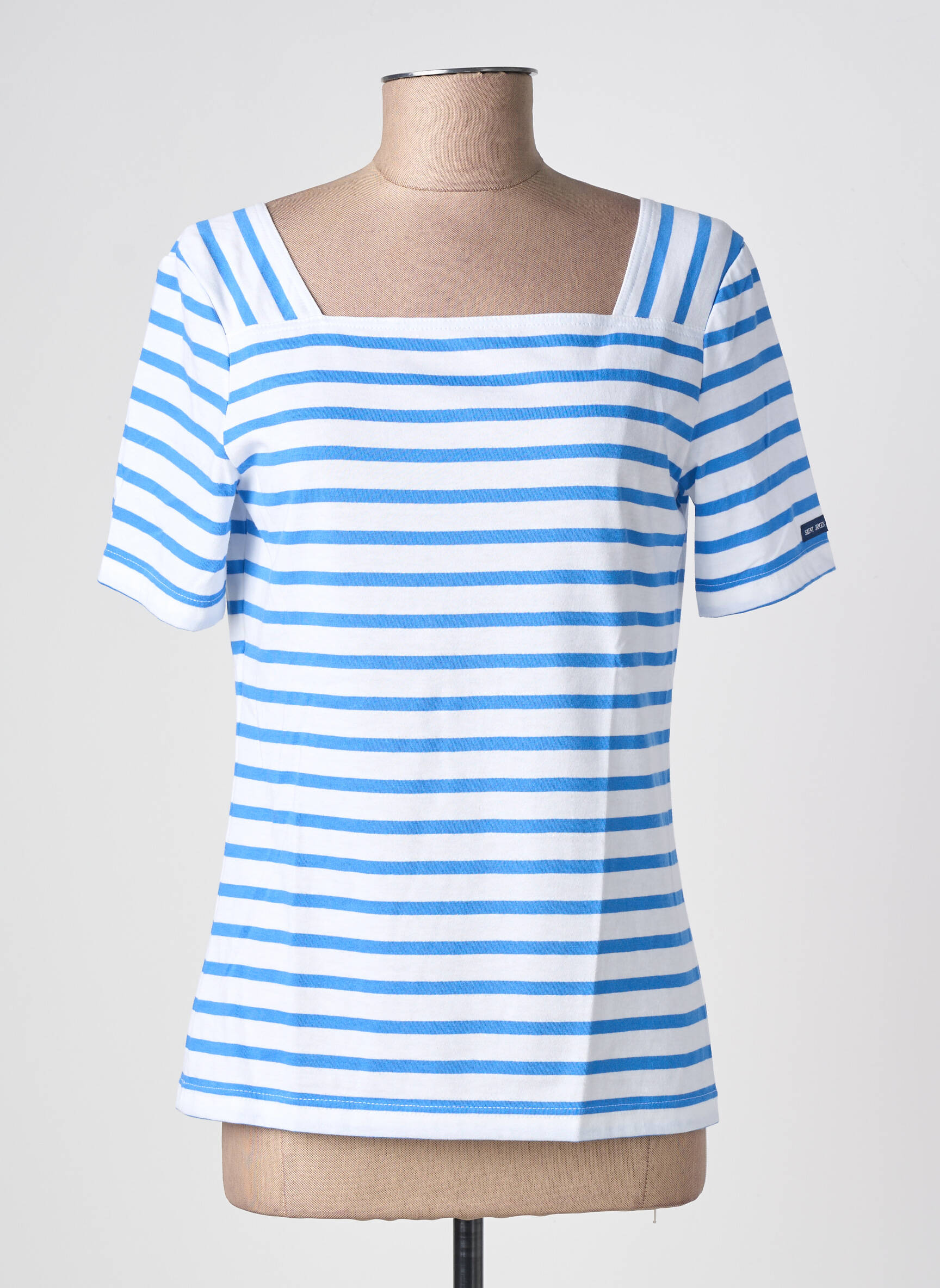 T-shirt stretch manches courtes bleu SAINT JAMES femme