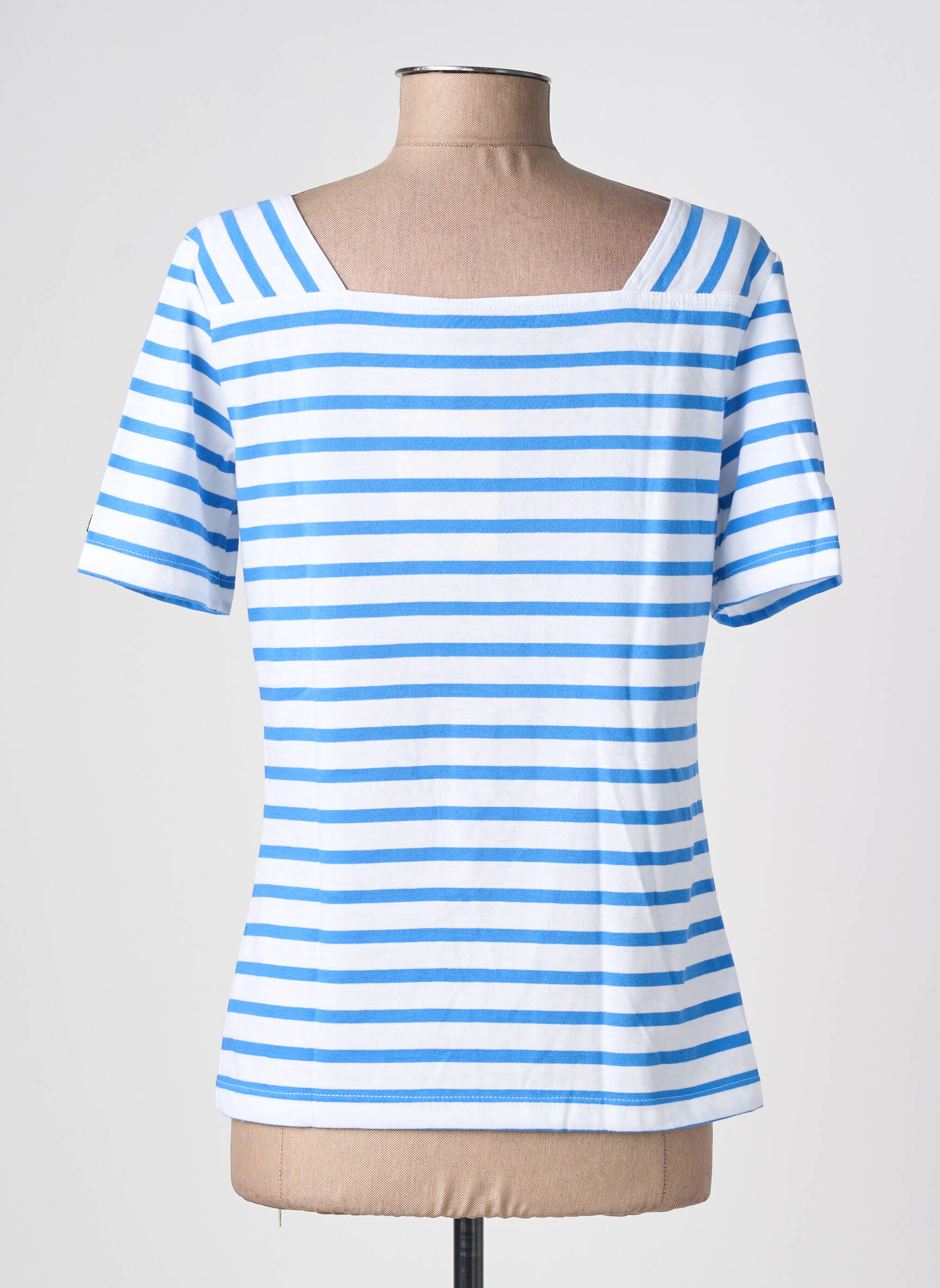 T-shirt stretch manches courtes bleu SAINT JAMES femme