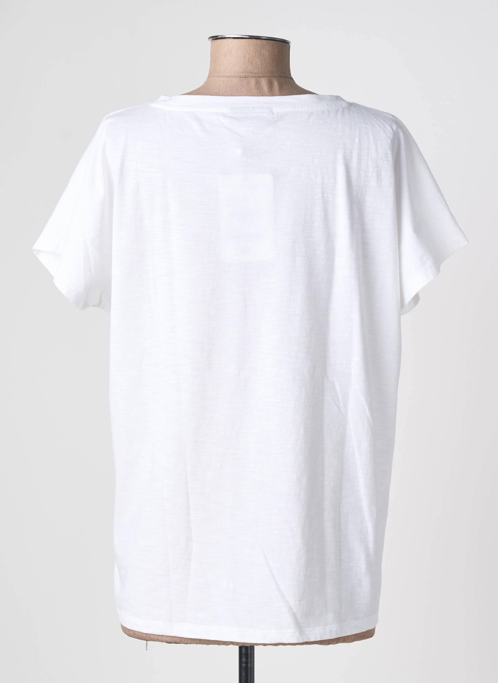 T-shirt coupe droite manches courtes blanc SAINT JAMES femme