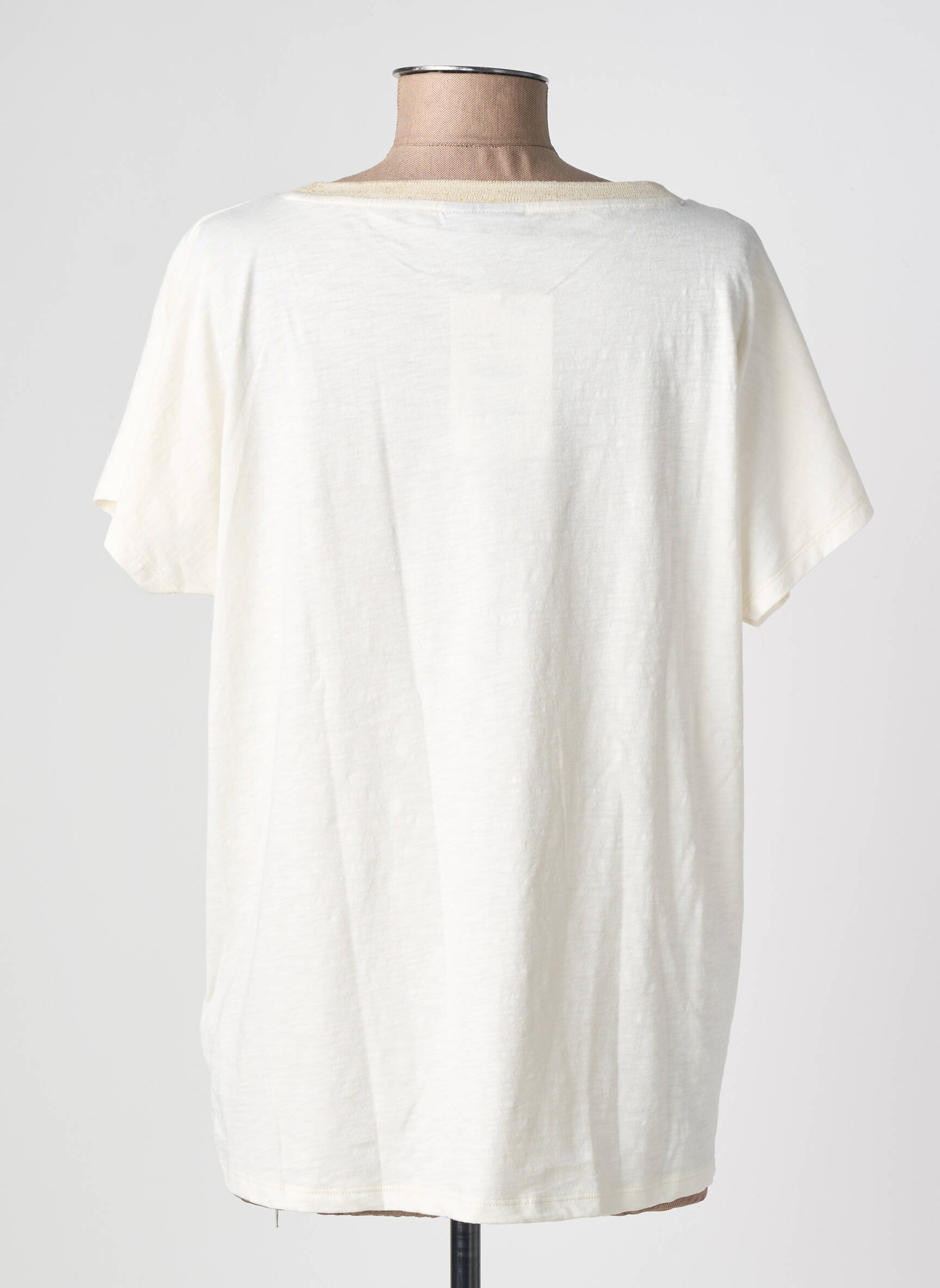 T-shirt coupe droite manches courtes beige SAINT JAMES femme