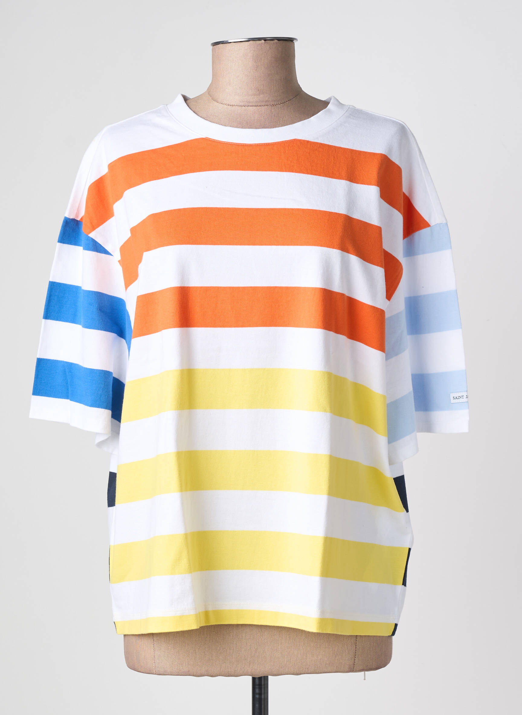 T-shirt coupe droite manches courtes orange SAINT JAMES femme