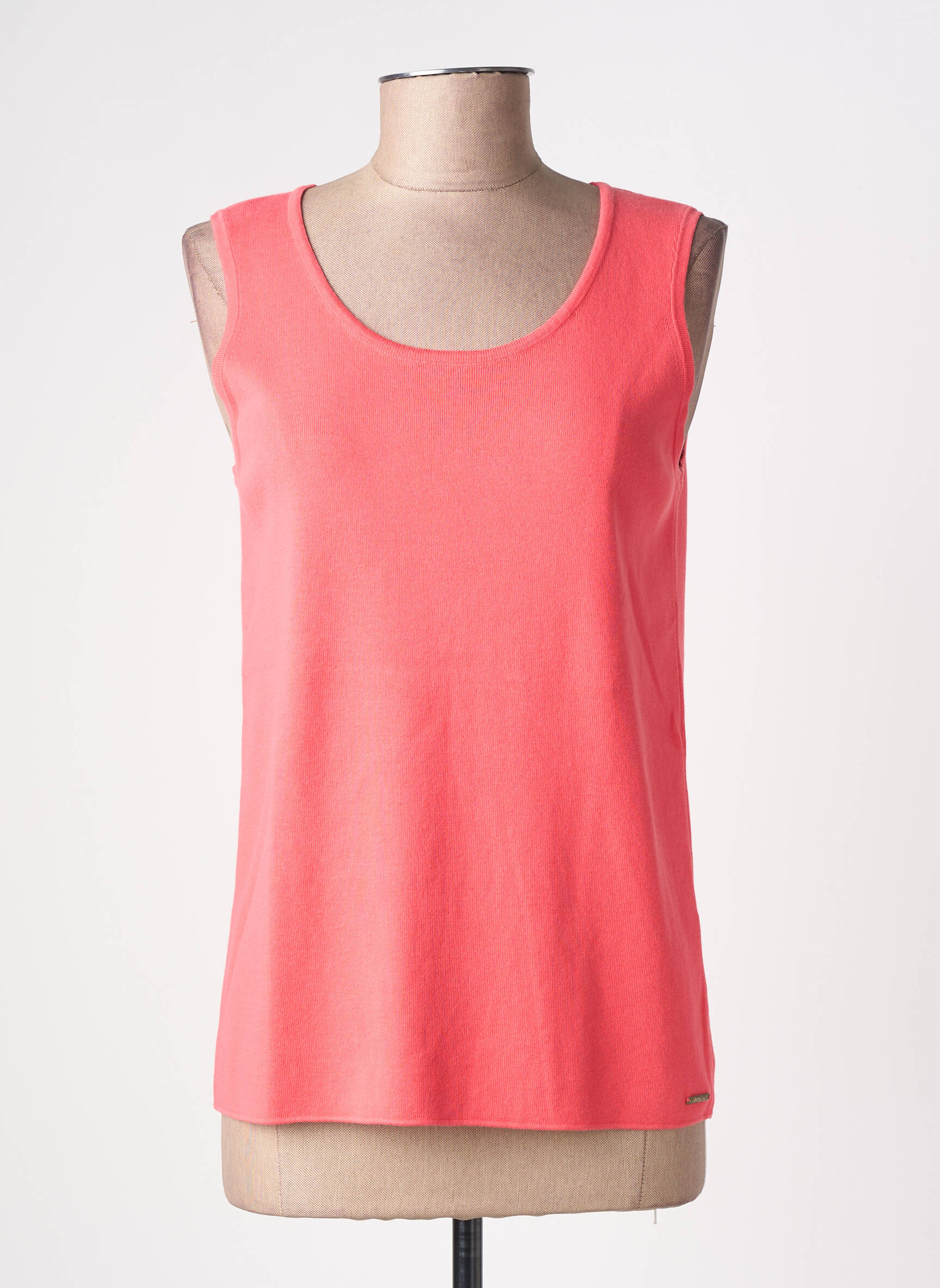 Débardeur stretch sans manche rose SAINT JAMES femme