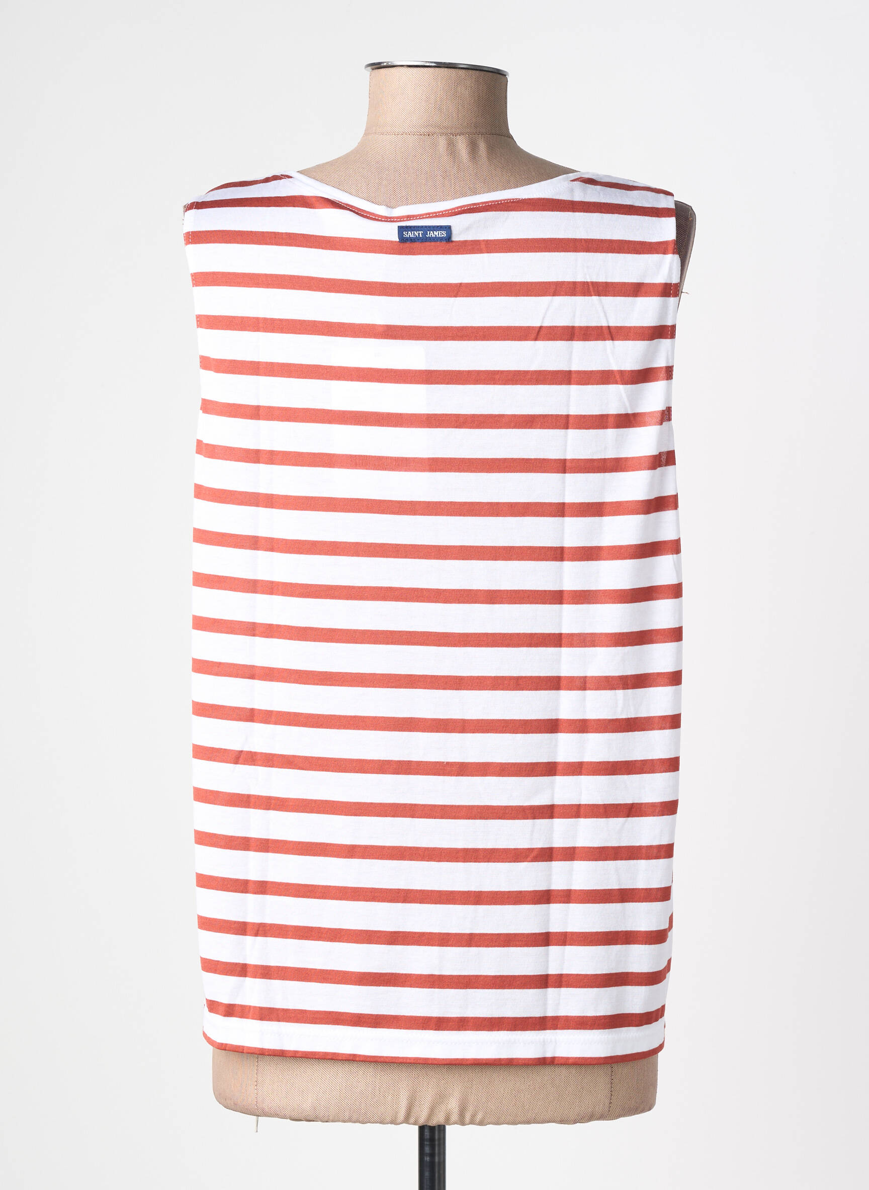 Débardeur coupe droite sans manche marron SAINT JAMES femme