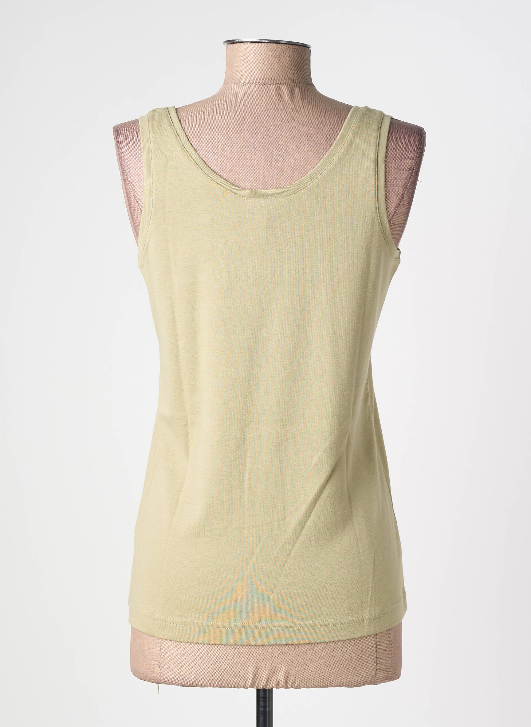 Débardeur stretch sans manche vert SAINT JAMES femme