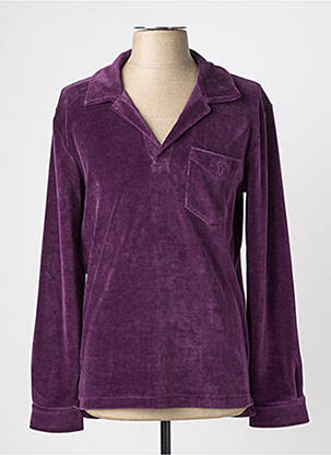 Polo manches longues manches longues violet OAS COMPANY homme