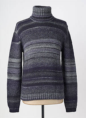 Pull col roulé stretch manches longues gris BELLWOOD homme