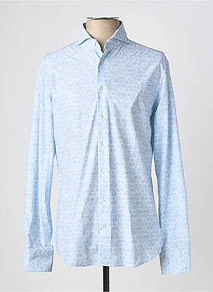 Chemise manches longues imprimé fantaisie bleu TRAIANO homme