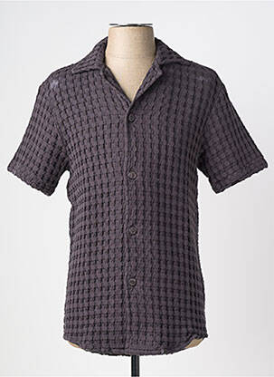 Chemise manches courtes col tailleur gris OAS COMPANY homme