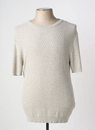 Pull stretch manches courtes gris BELLWOOD homme
