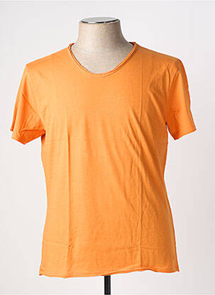 T-shirt stretch manches courtes orange LES GARCONS FACILES homme