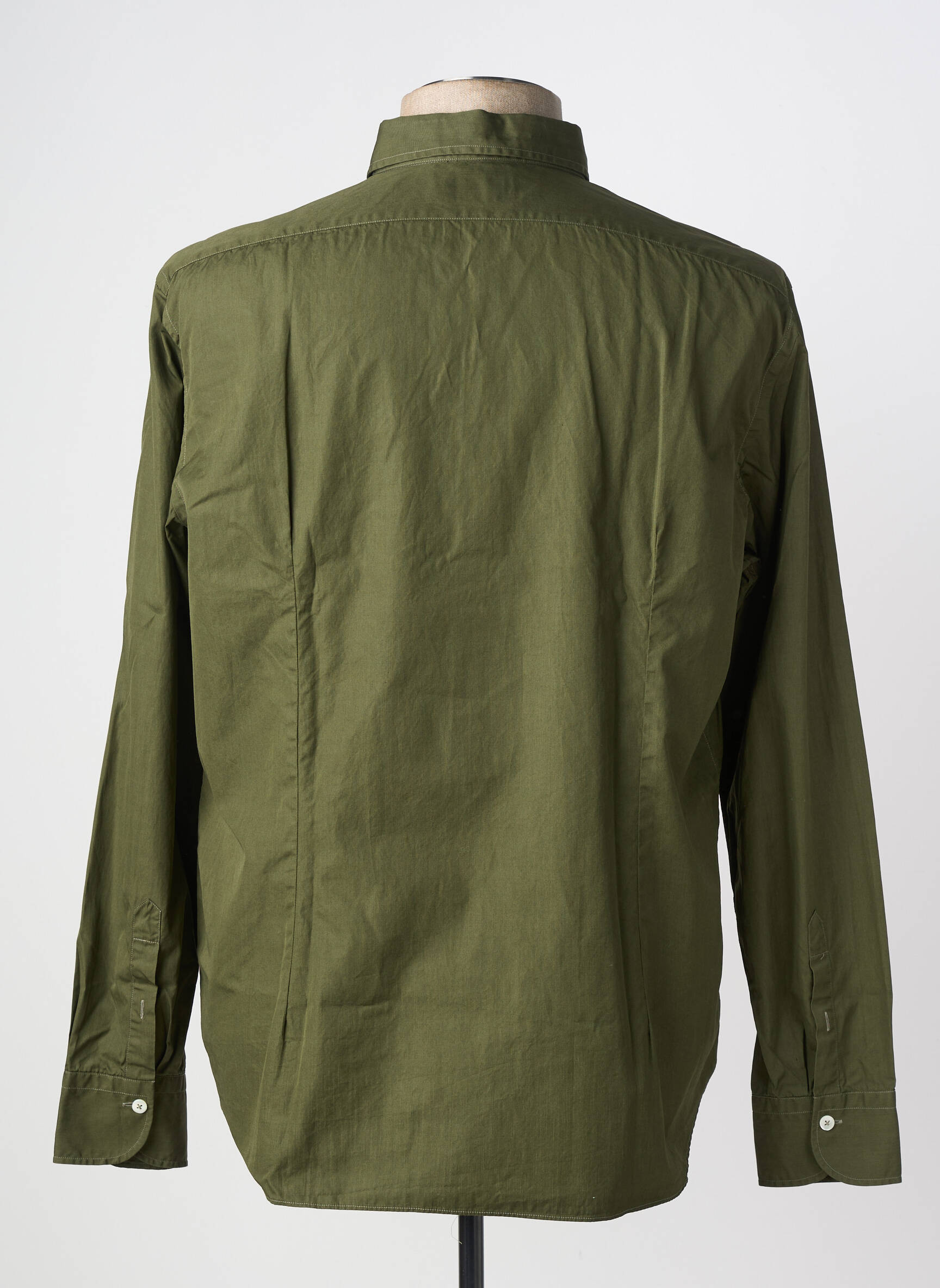 Chemise manches longues coupe droite vert GRIGIO homme