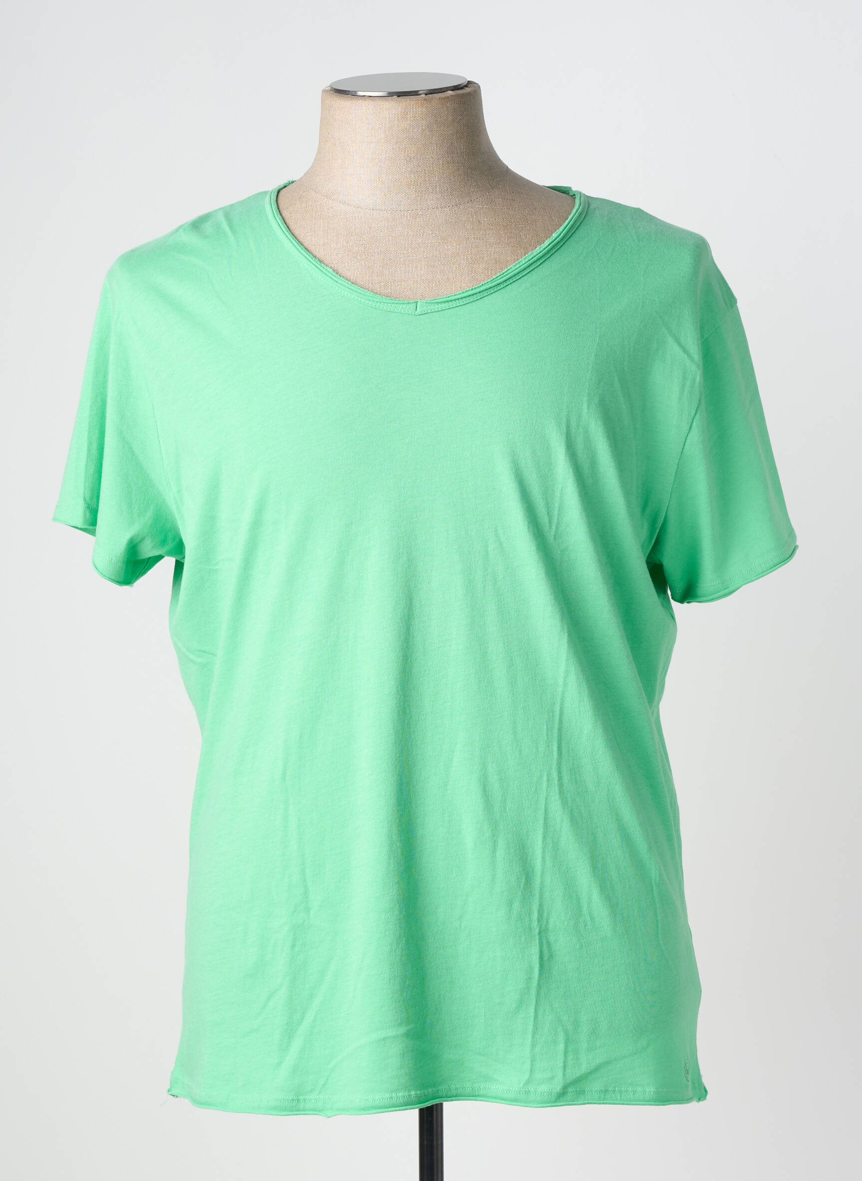 T-shirt stretch manches courtes vert LES GARCONS FACILES homme