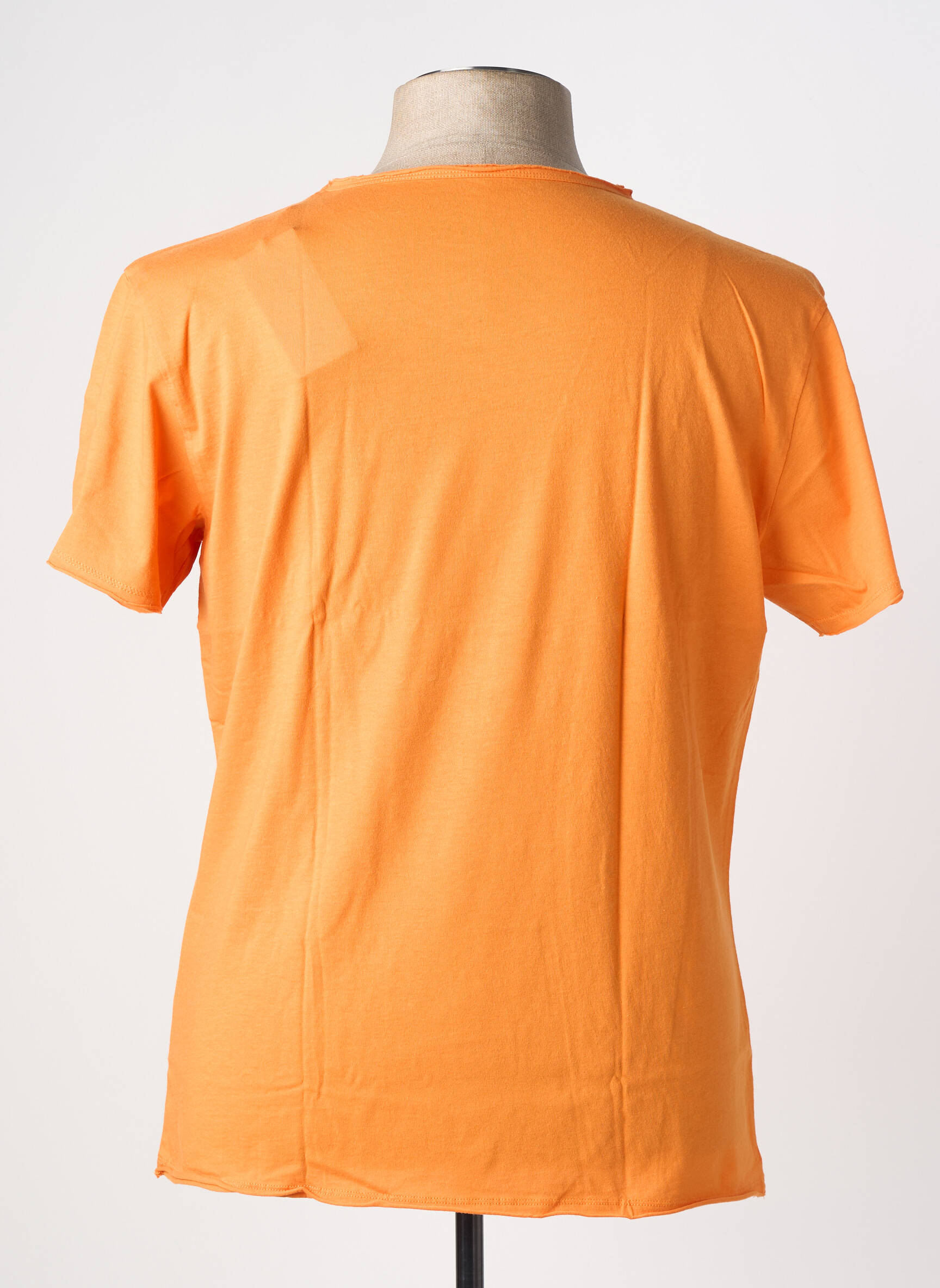 T-shirt stretch manches courtes orange LES GARCONS FACILES homme
