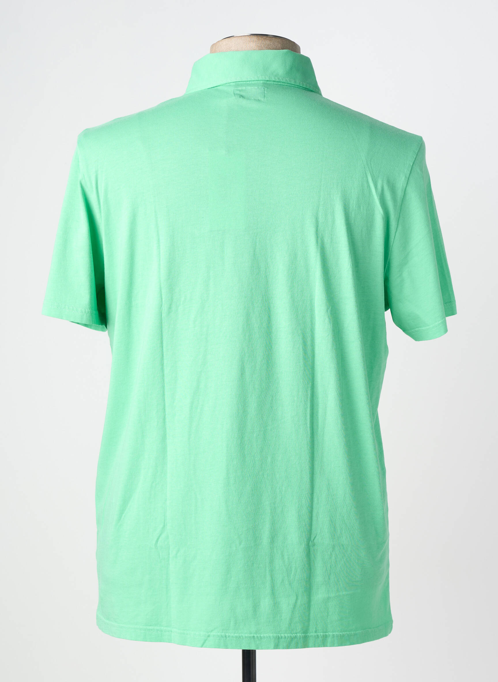 Polo tissage jersey manches courtes vert LES GARCONS FACILES homme