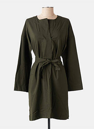 Robe mi-longue manches longues manches longues vert TINSELS femme