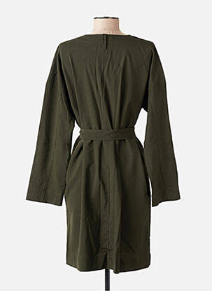 Robe mi-longue manches longues manches longues vert TINSELS femme