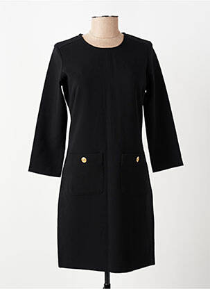 Robe courte fermeture zippée au dos manches longues noir MKT STUDIO femme
