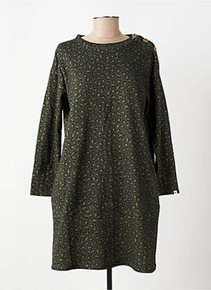 Robe courte manches longues manches longues vert AP femme