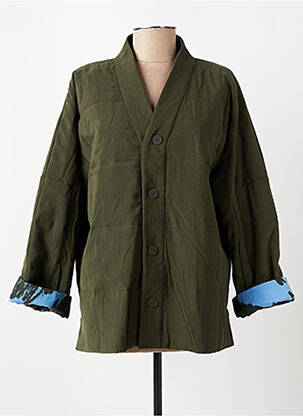 Veste casual coupe droite vert SKFK femme