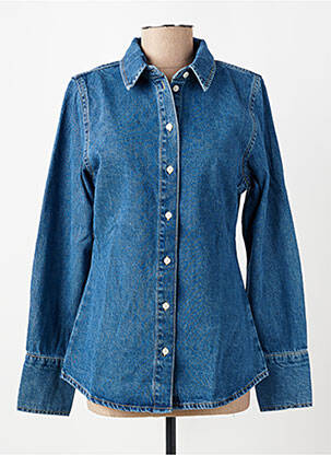 Chemisier manches longues manches longues bleu SELECTED femme