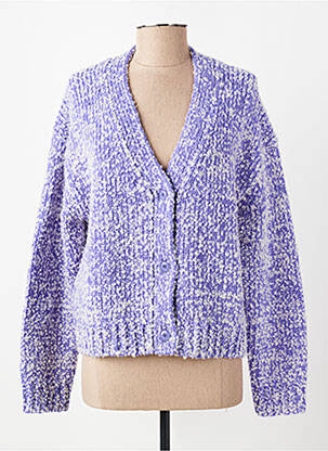 Gilet manches longues resserrée sur le bas violet SAMSOE & SAMSOE femme