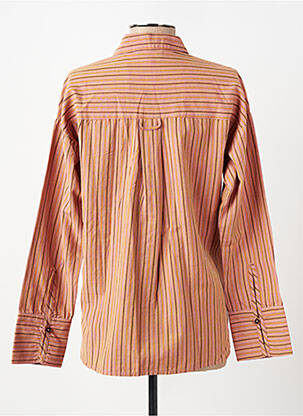 Chemisier tissage popeline manches longues orange MKT STUDIO femme