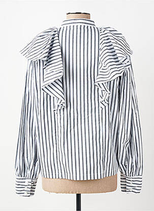 Chemisier col mao manches longues bleu FRNCH femme