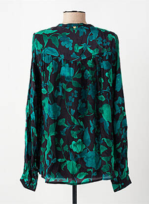 Chemisier col mao manches longues vert FABIENNE CHAPOT femme
