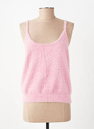 Pull stretch fines bretelles rose FABIENNE CHAPOT femme
