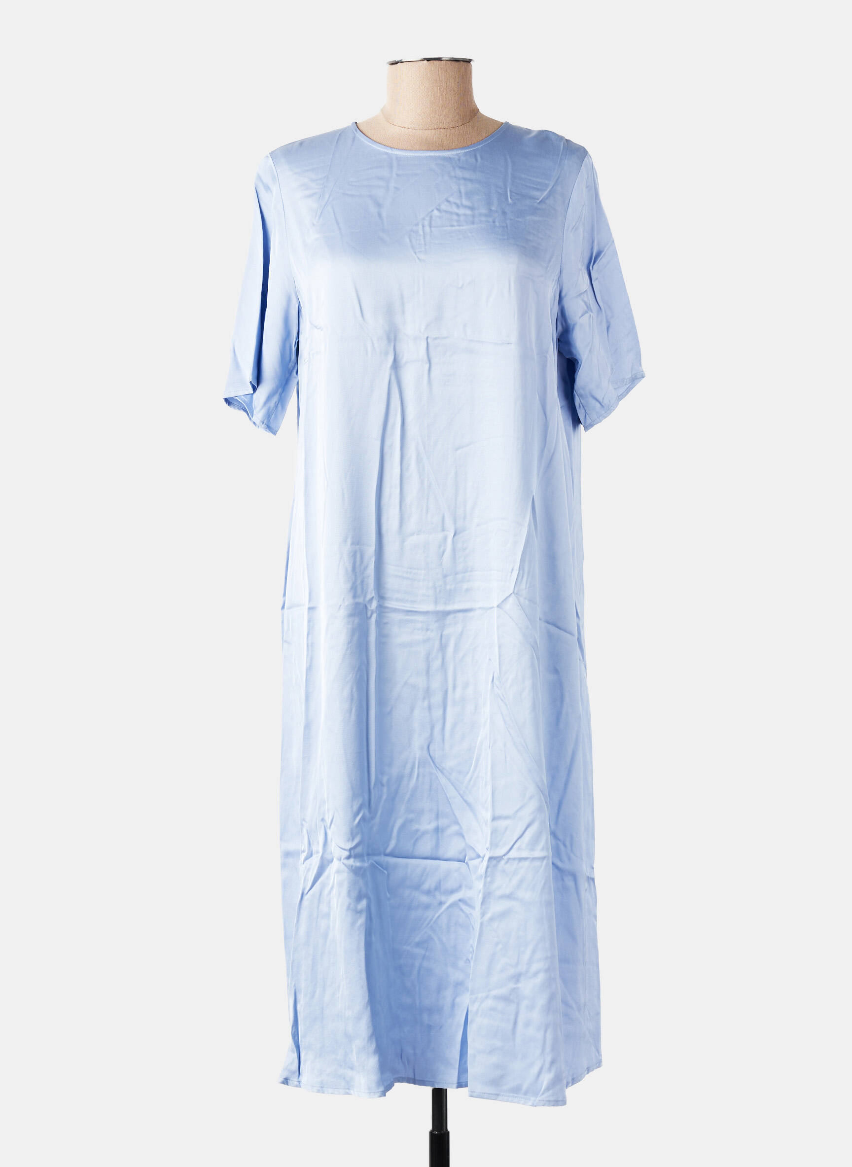 Robe longue manches courtes manches courtes violet SAMSOE & SAMSOE femme