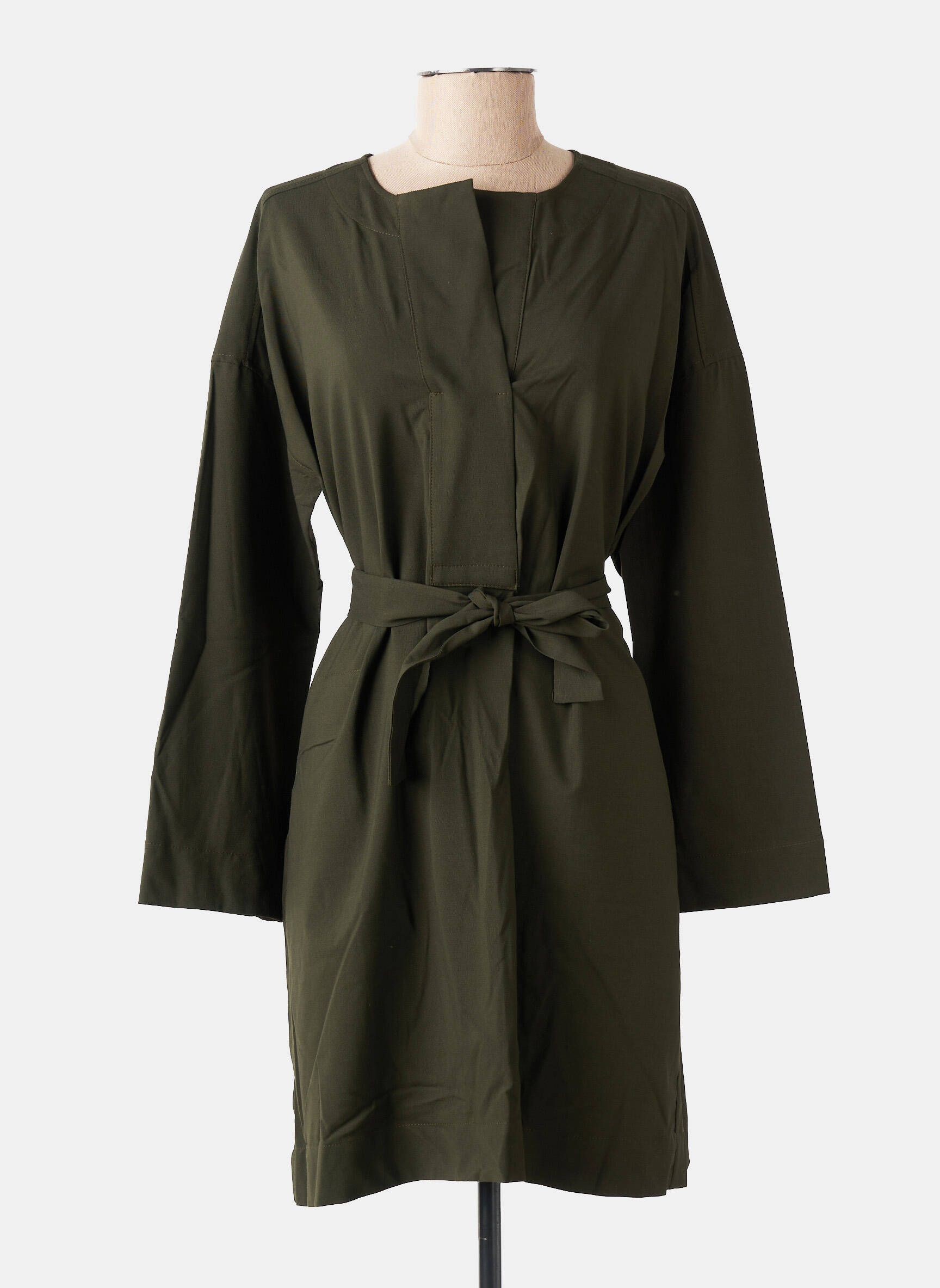Robe mi-longue manches longues manches longues vert TINSELS femme