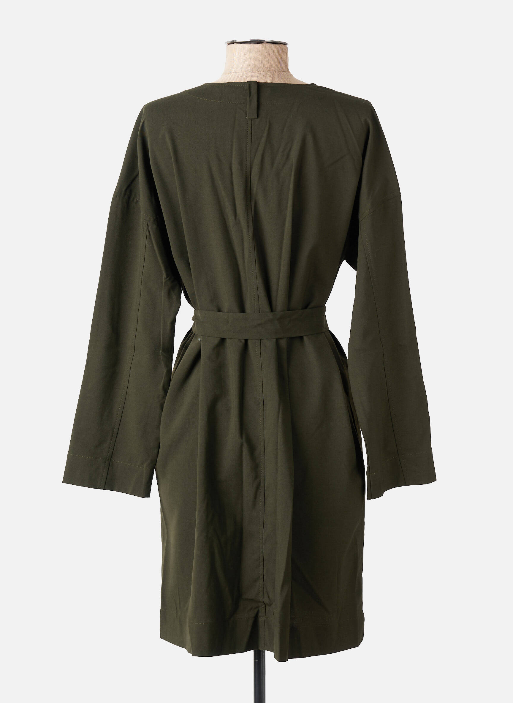 Robe mi-longue manches longues manches longues vert TINSELS femme