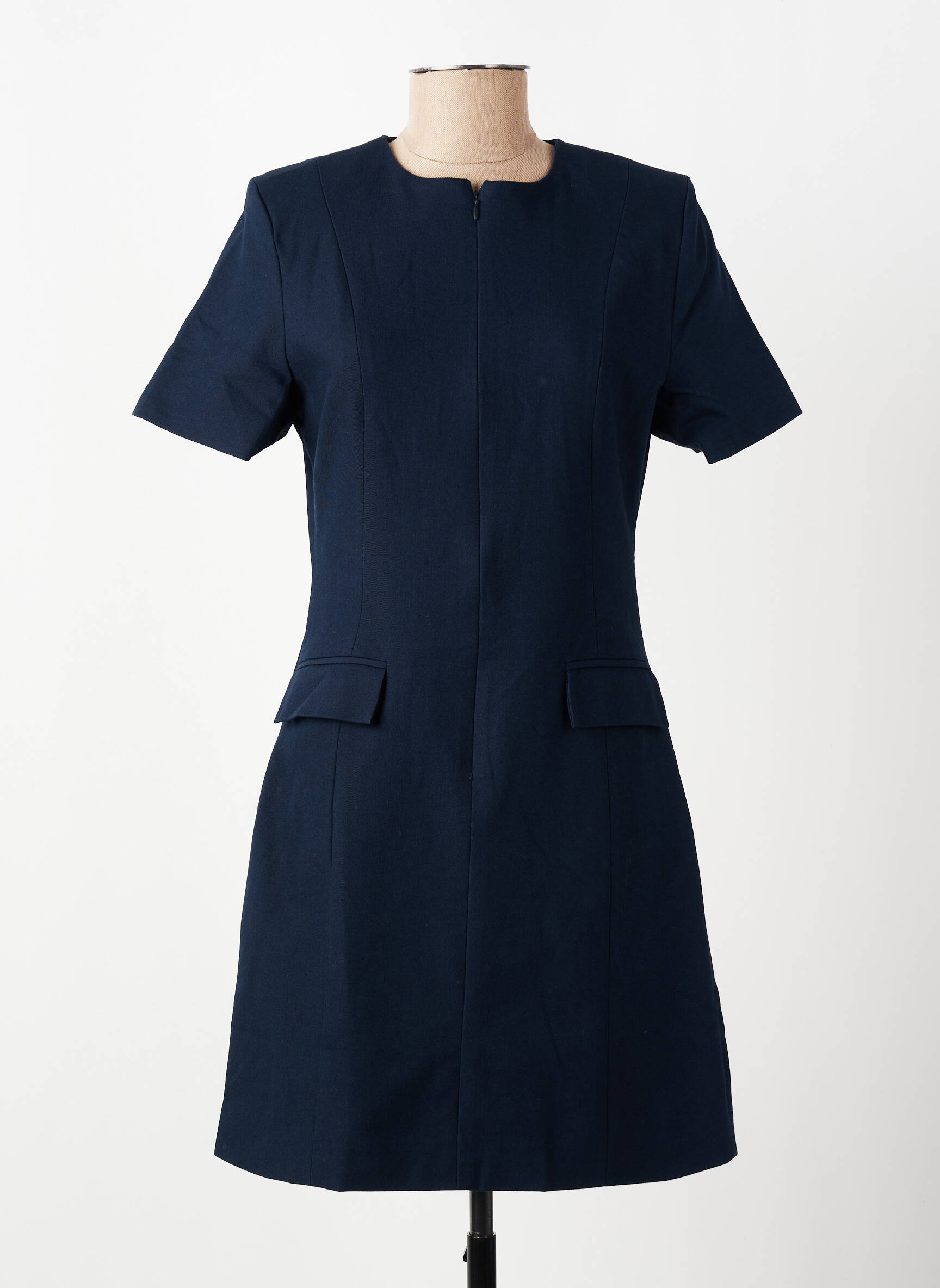 Robe courte manches courtes manches courtes bleu SELECT femme