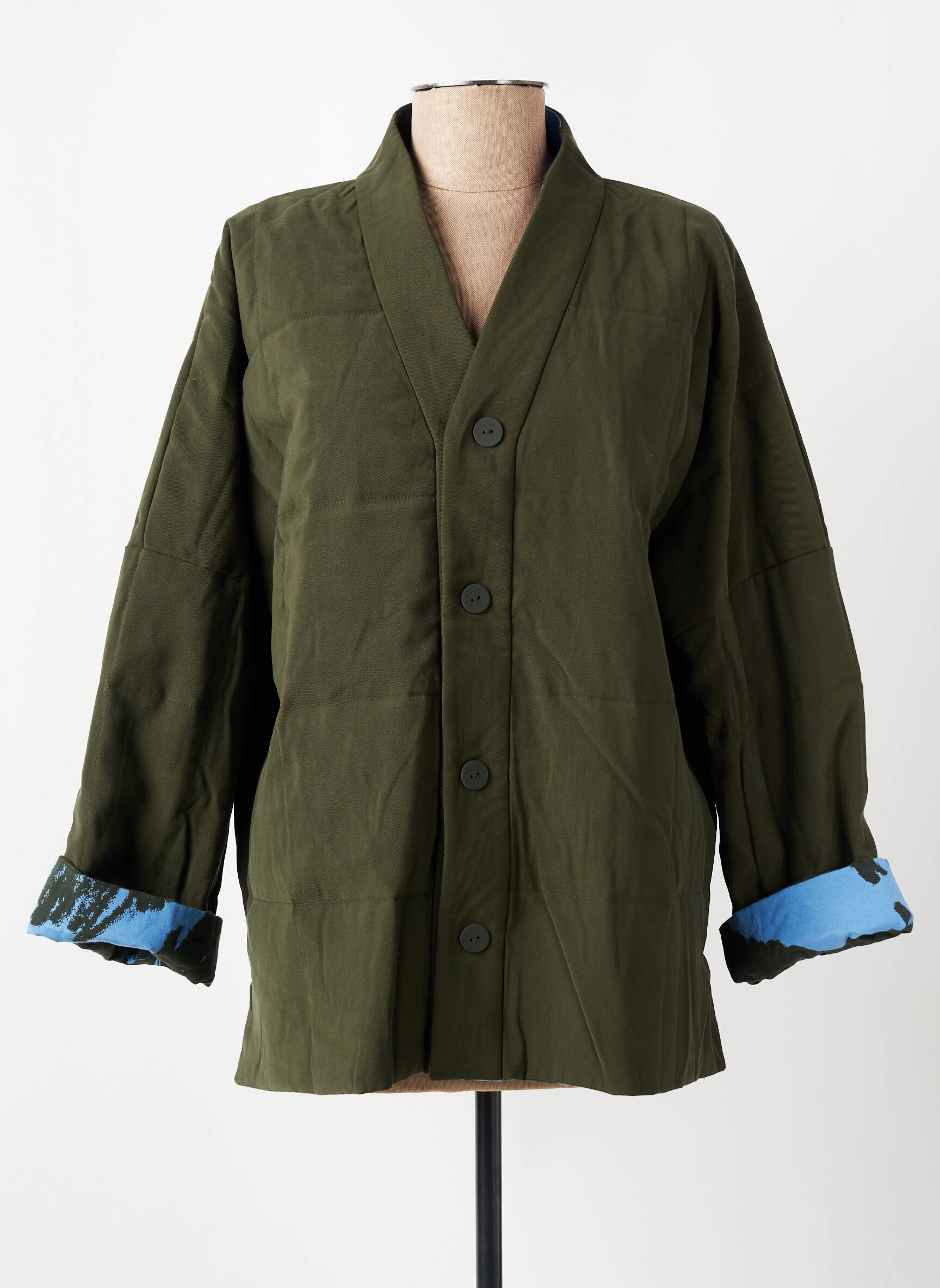 Veste casual coupe droite vert SKFK femme
