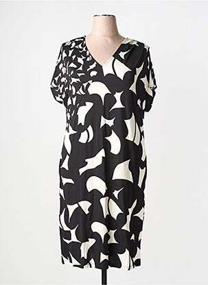 Robe mi-longue manches courtes manches courtes noir LUISA VIOLA femme