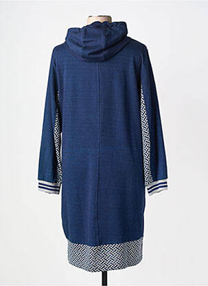 Robe mi-longue manches longues manches longues bleu FRED SABATIER femme