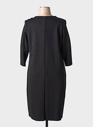 Robe mi-longue manches 3/4 manches 3/4 noir YOEK femme