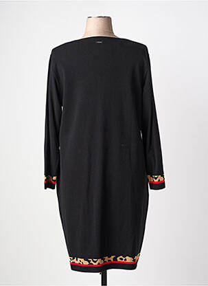 Robe pull col v manches longues noir TWISTER femme